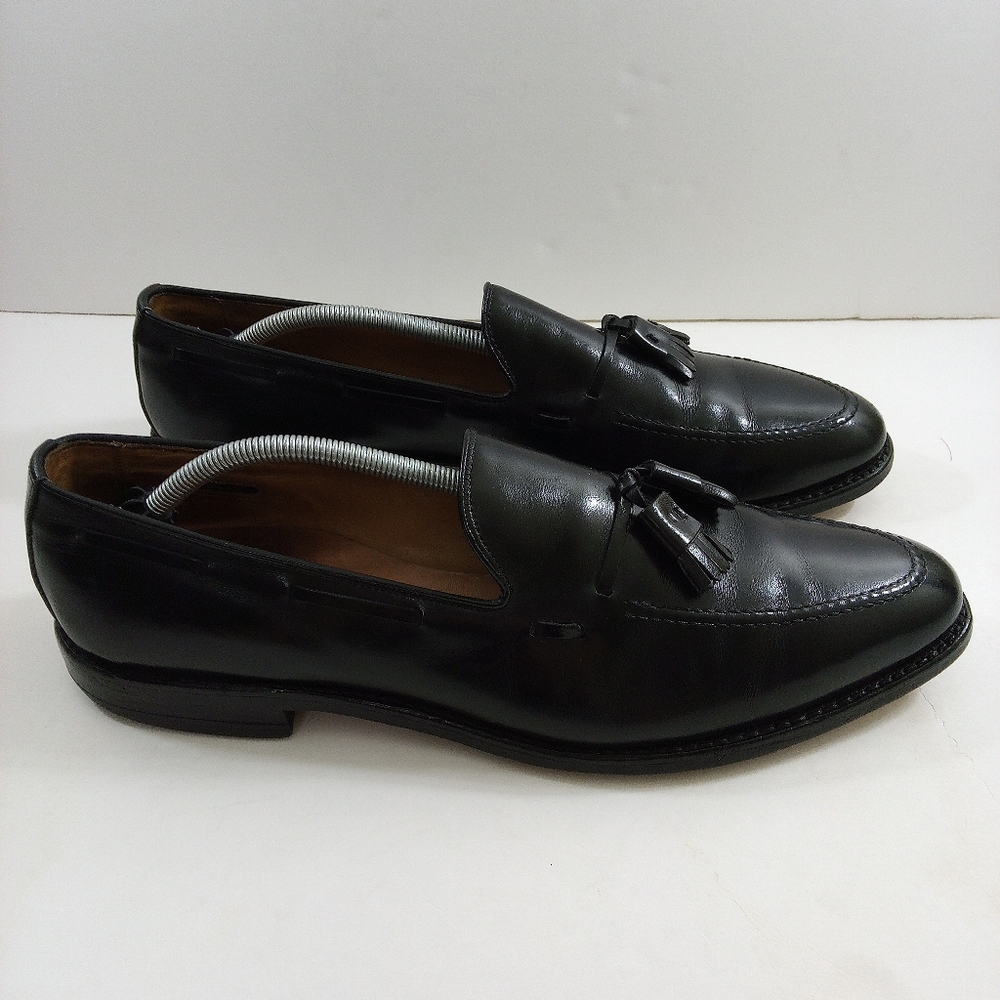 Allen Edmonds Grayson Men 14 Extra Narrow Black Leather Tassel Loafers 96917